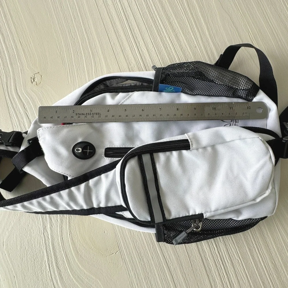 Waterfly Sling Backpack White Crossbody Shoulder Bag Hiking Travel Padded Strap